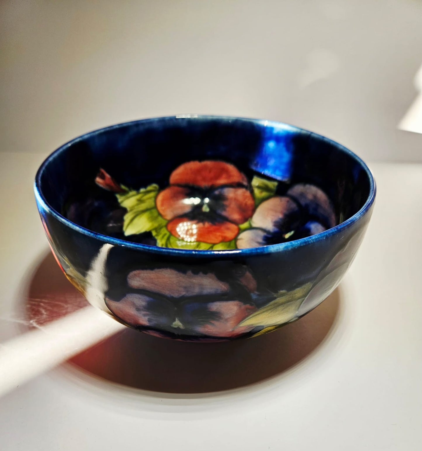 William Moorcroft Pansy Pattern Bowl c1920's