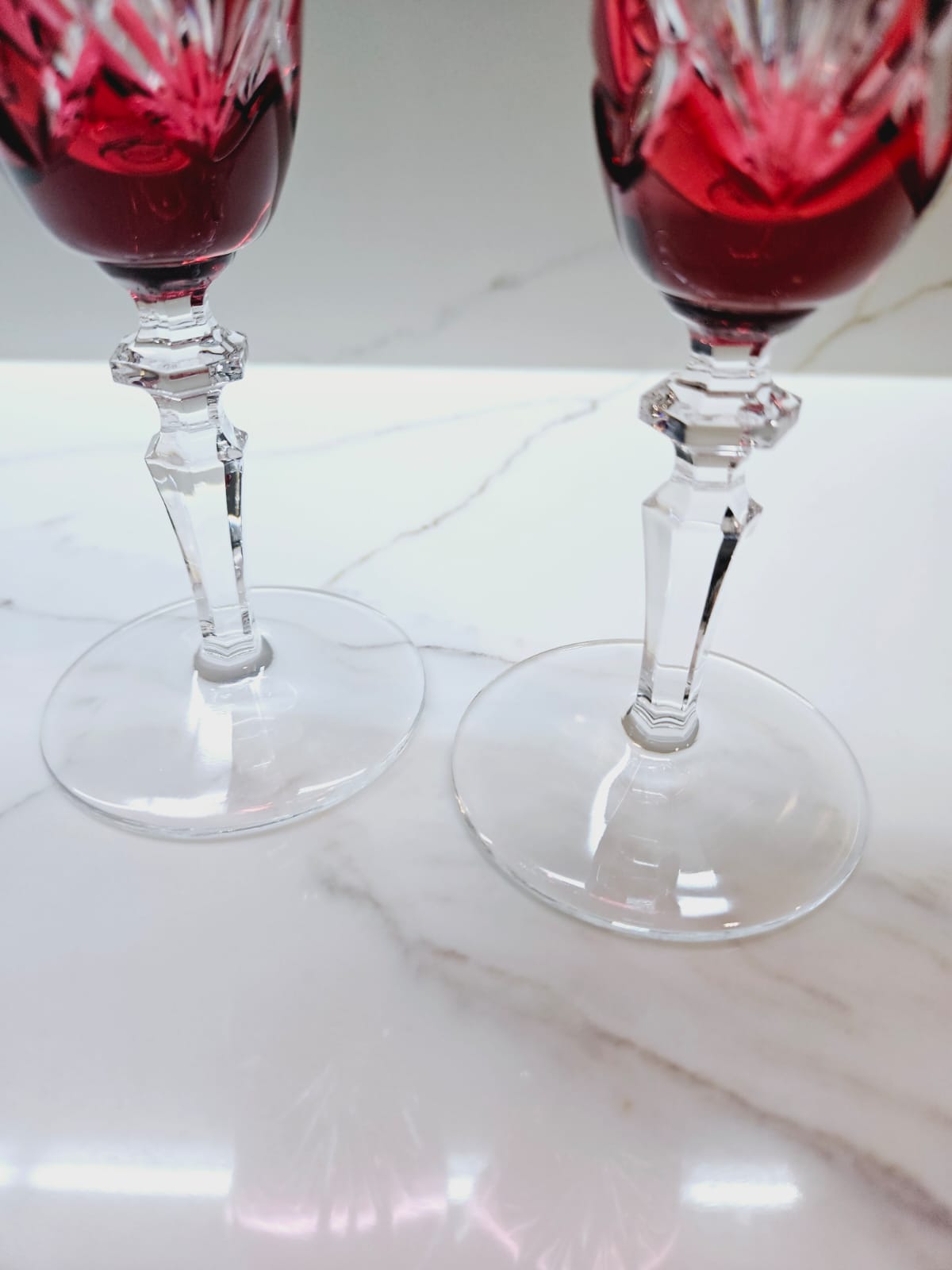 2 x Nachmann Champagne flutes Nierstein line c.1980