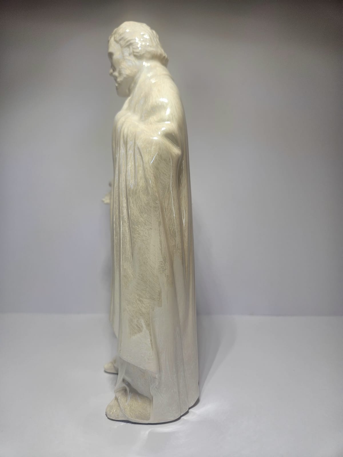 Vintage Iridescent Ceramic Nativity Scene Jesus,Joseph and Marie c1930