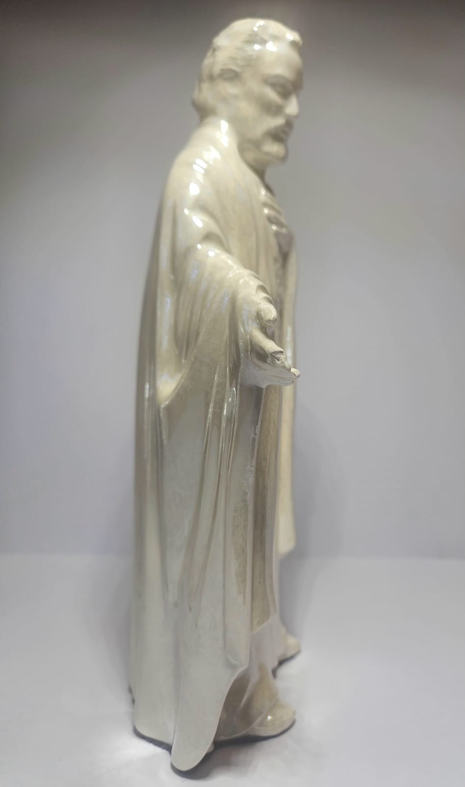 Vintage Iridescent Ceramic Nativity Scene Jesus,Joseph and Marie c1930