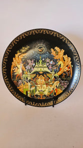 PALEKH Russian Legends "Tale of Fisherman and the Golden Fish" Plate.N Lopalin 5