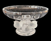 Lalique Nogent Compote by Marc Lalique with Four Sparrows Signed , France 1966
