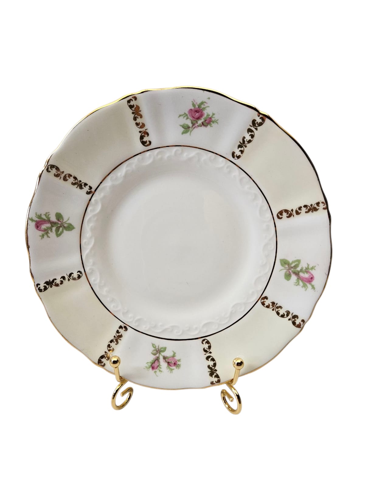 Vintage Old Royal Bone China England TRIO Pink Roses 1846 Stamp 2978