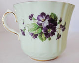 Old Royal Bone China Trio England Purple Voilets Mint Green