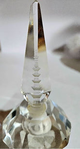 Vintage Hoya Crystal Pagoda Temple design Perfume Bottle c.1930
