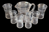 Pall Mall “Lady Hamilton” Crystal 6 x tumblers & edwardian pitcher c.1905