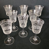 Set of 8 x small Pall Mall Lady Hamilton aperitif glasses Edwardian Era 50cl