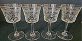 Antique Lady Hamilton Pall Mall Crystal liqueur glasses x 4 - 75ml