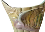 Pates Pottery Lusterware V43 Bird Vase Pink Green Yellow c1946-60