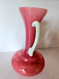 MCM Carlo Moretti, Empoli Cased Italian Pink Glass Ewer