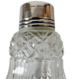 Vintage Crystal Perfume bottle with Sterling Silver Hallmarked engraved lid