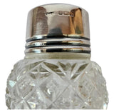 Vintage Crystal Perfume bottle with Sterling Silver Hallmarked engraved lid