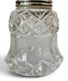 Vintage Crystal Perfume bottle with Sterling Silver Hallmarked engraved lid