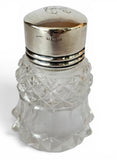 Vintage Crystal Perfume bottle with Sterling Silver Hallmarked engraved lid