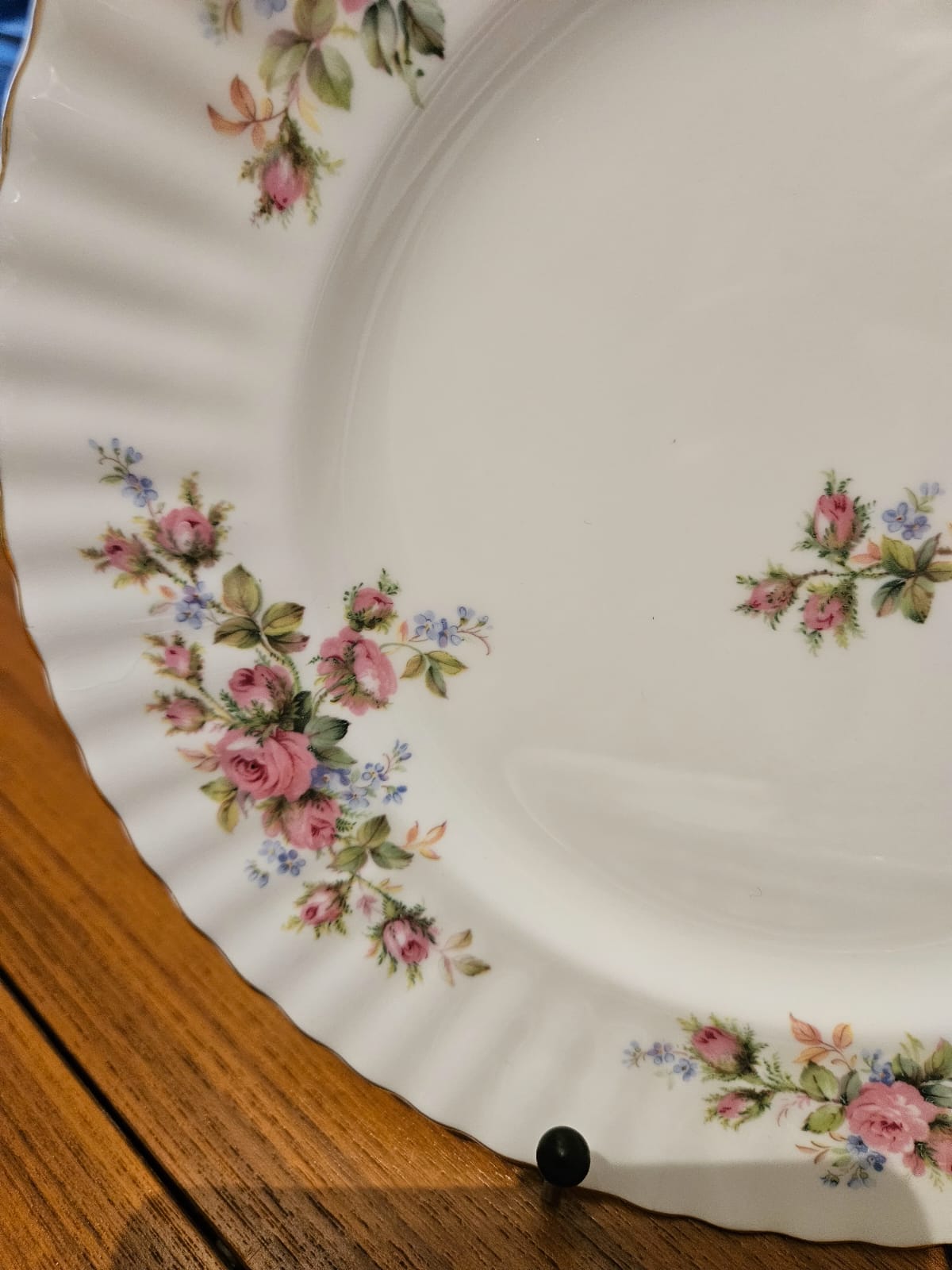 6 x Royal Albert "MOSS ROSE" Dinner Plates 26cm