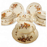 Royal Doulton Wilton D6226 - 6 x Soup Cups and saucers -1940s Vintage Earthenware