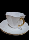 1940s Vintage Shelley- ‘REGENCY’- White and Gold Dainty 37 pcs Tea/Coffee Set