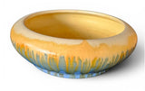 Remued Early series (1934-1941) Blue and Yellow drip glazed large float bowl