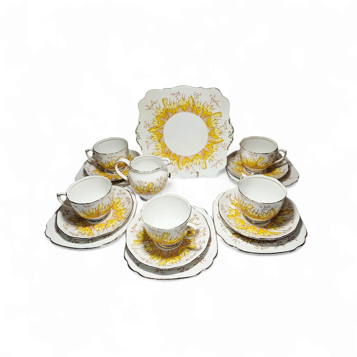 Vintage Roslyn China Alba 19 pieces Tea Set , Pattern No 7866