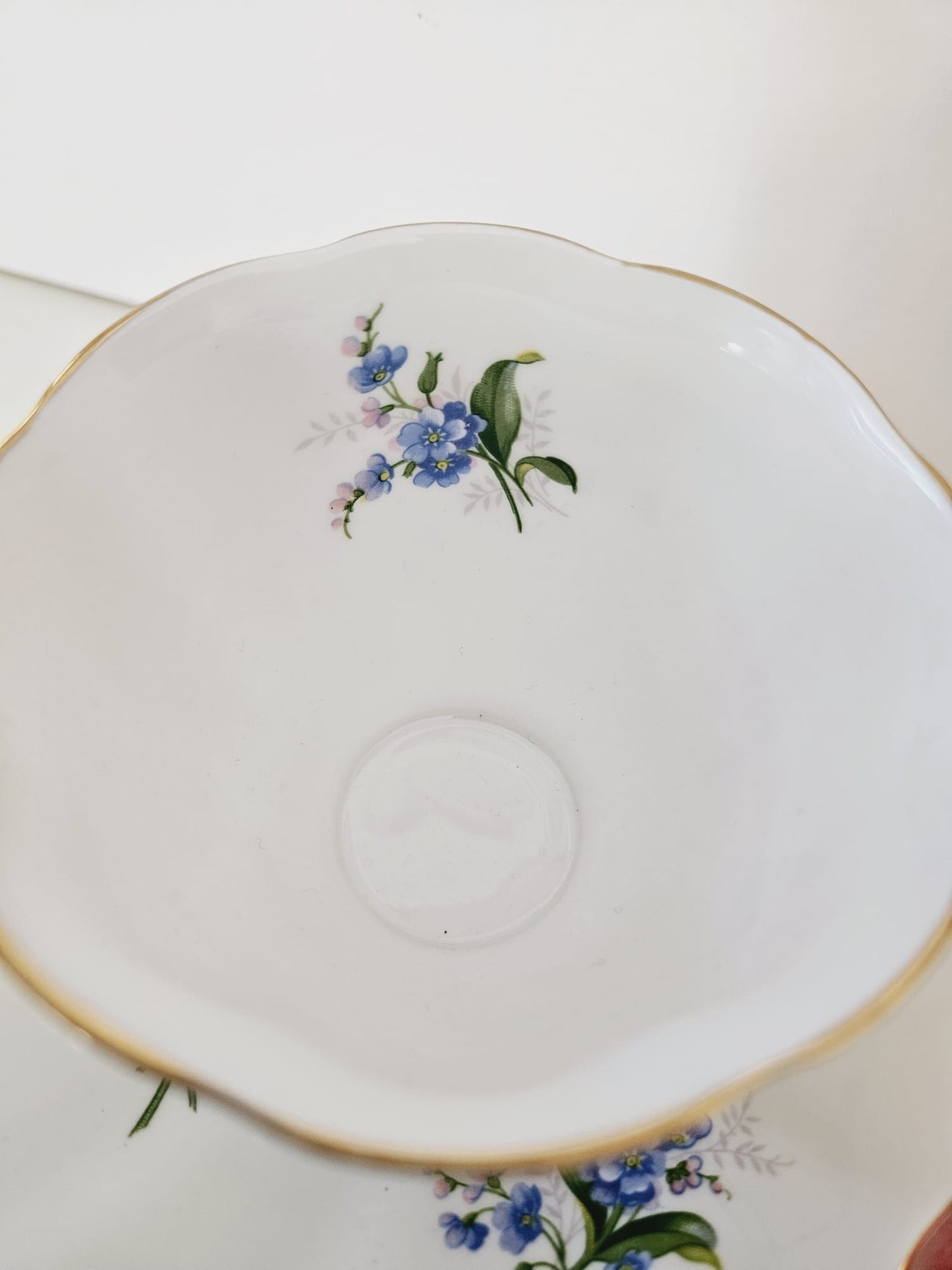 Vintage Royal Albert Trio "Forget me not" footed cup, saucer and side plate c.1950
