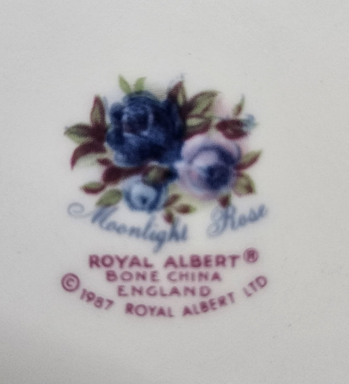 2 x Royal Albert Moonlight Rose Tea Cup saucer and plate trio + 2 Bonus replacement cups