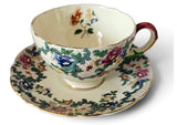 Vintage Royal Cauldon Tea DUO– Victorian Floral with Gilded Accents
