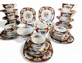 Vintage Royal Standard Maroon 'Lady Fayre' bone china 28 pcs Tea Set