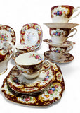 Vintage Royal Standard Maroon 'Lady Fayre' bone china 28 pcs Tea Set
