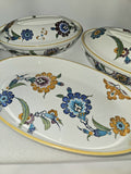 Royal Worcester England Palmyra "Bride of the Desert" set of 3 Oval Casserole Dishes