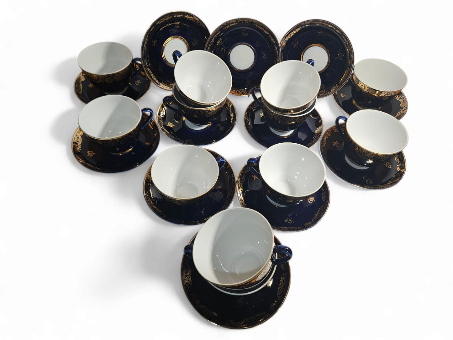 12 x Lomonosov USSR Cobalt blue & 22K gilded duos /Price per duo $30