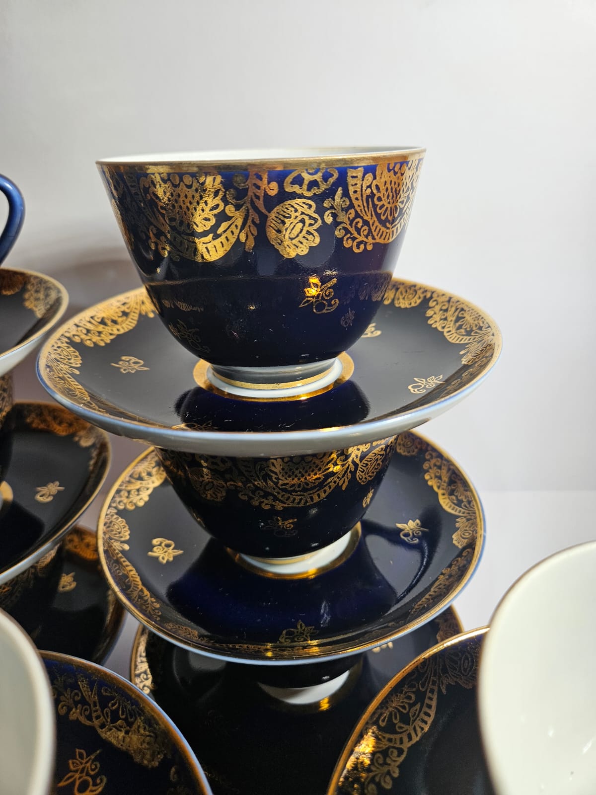 12 x Lomonosov USSR Cobalt blue & 22K gilded duos /Price per duo $30
