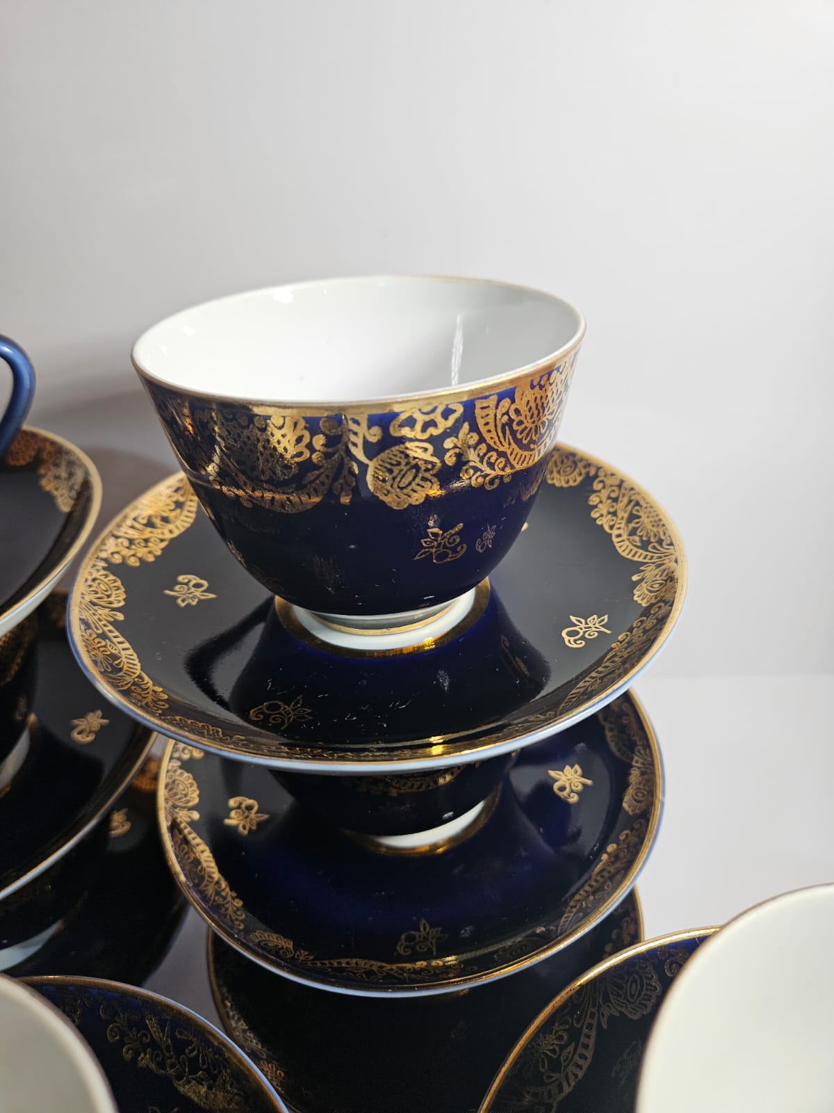 12 x Lomonosov USSR Cobalt blue & 22K gilded duos /Price per duo $30