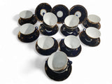 12 x Lomonosov USSR Cobalt blue & 22K gilded duos /Price per duo $30