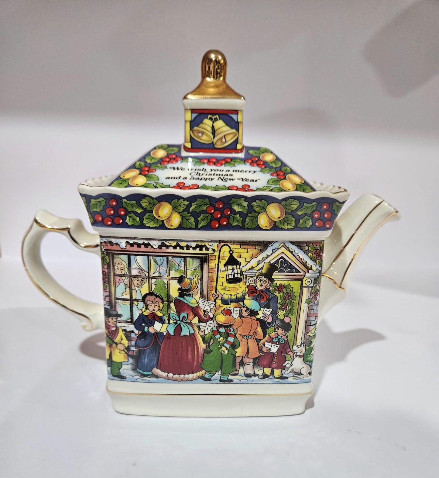 RARE Vintage Sadler Teapot & Mug Pavilion Series "The Carolers"