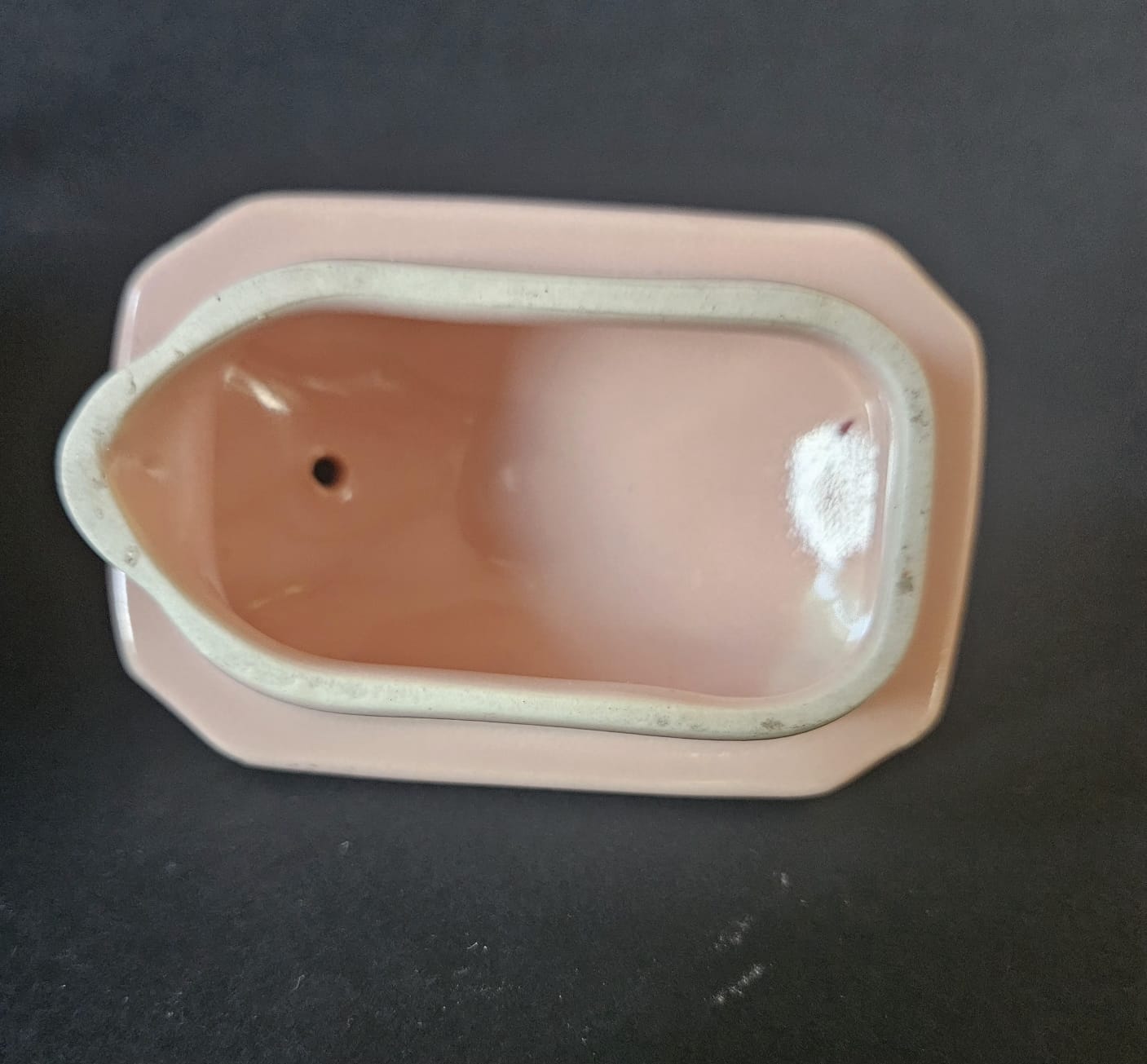 Vintage Sadler Cube Teapot Pink with Gold Gilding 1930s