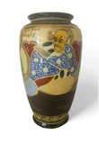 Japanese Satsuma Moriage vase featuring a hand-painted with gilt detailing