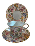 Rare Vintage Aynsley "Summer" Chintz Trio c.1940