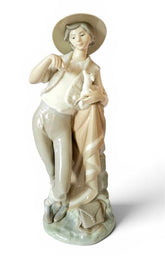 Vintage Lladro Porcelain “Shepherd” Figurine Gloss Finish Retired #4834