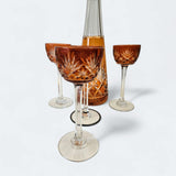 Carafe en cristal de Saint-Louis et 4 verres, France, vers 1900