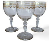 Antique Saint Louis French crystal Wine Glass in Beethoven pattern (3)