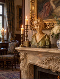 Art Nouveau polychrome terracotta bust of a young lady, c.1900