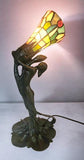 Vintage Art Nouveau Austrian Bronze Figural Lamp after Gustav Gurschner
