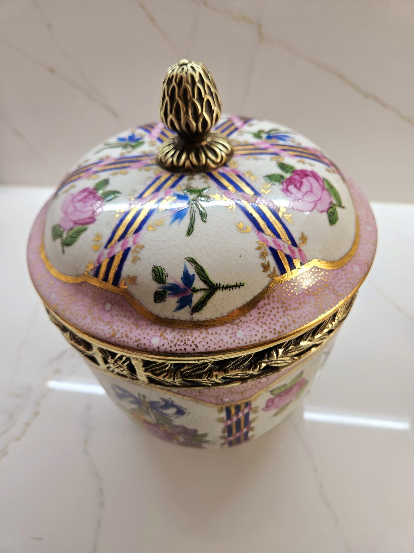 United Wilson 永勝彩瓷 Porcelain Bronze Mounted Vase and Urn