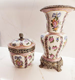 United Wilson 永勝彩瓷 Vase et urne montés en bronze en porcelaine