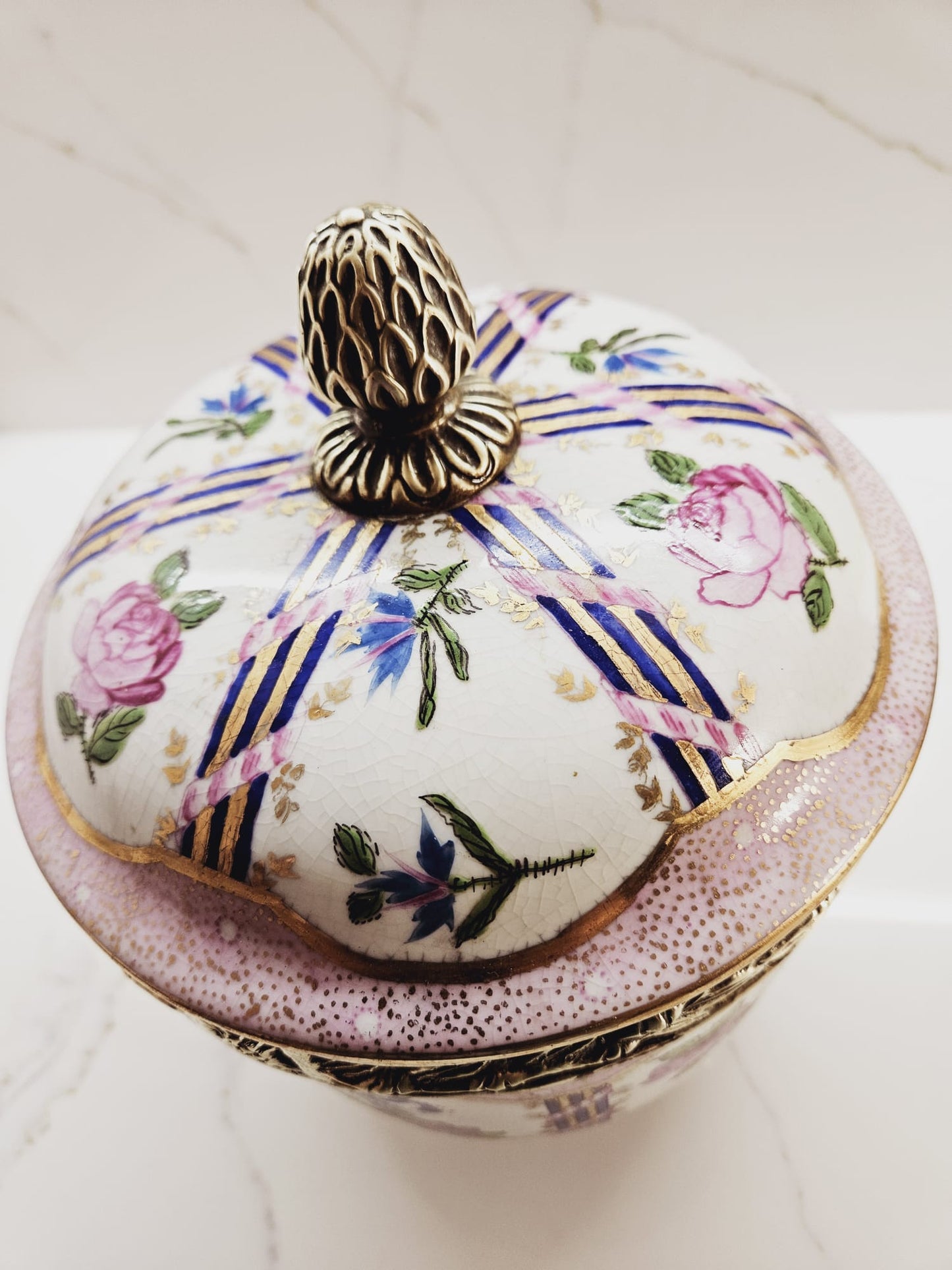 United Wilson 永勝彩瓷 Porcelain Bronze Mounted Vase and Urn