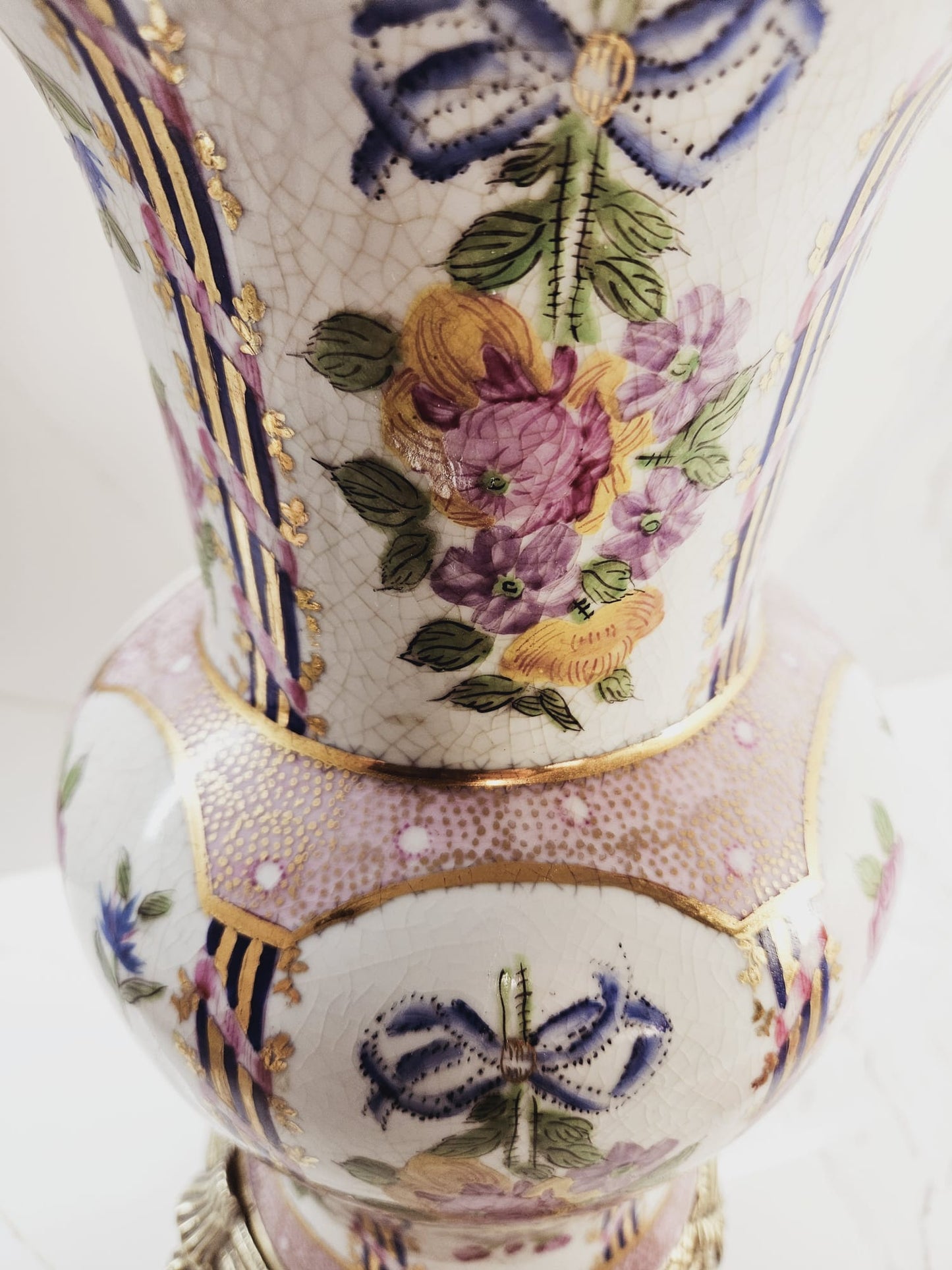 United Wilson 永勝彩瓷 Porcelain Bronze Mounted Vase and Urn