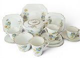 Vintage Victoria C&E Blue & Yellow Floral 14pcsTea Set V101
