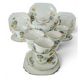 Vintage Victoria C&E Blue & Yellow Floral 14pcsTea Set V101