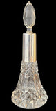 Edwardian cut crystal perfume bottle hallmarked sterling silver collar
