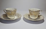 Antique Vieux Paris hand-painted Porcelain Duos - Gold gilding circa 1860